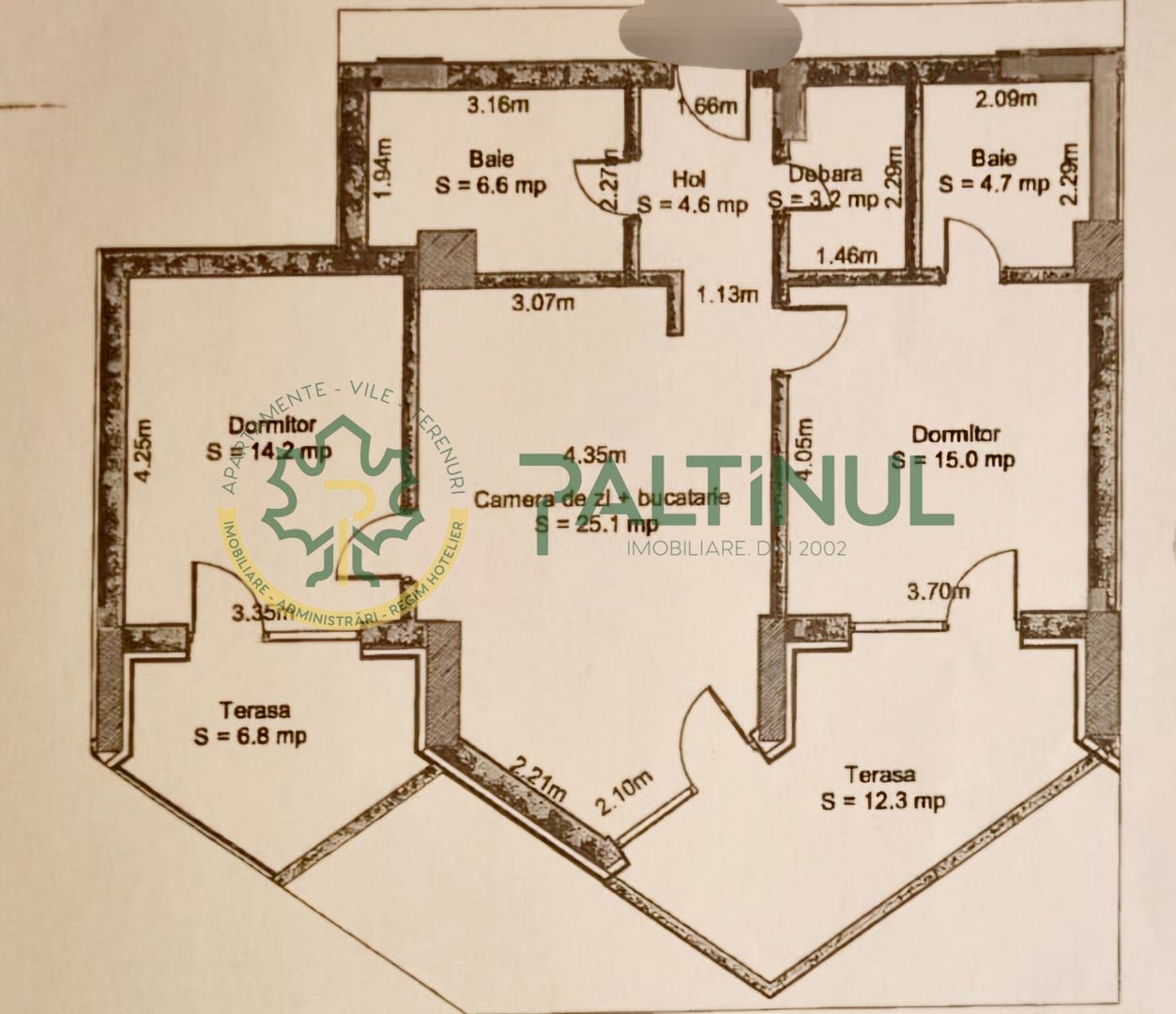 Apartament 3 camere, balcon,terasa, parcare- Ansamblu EVOLUTION