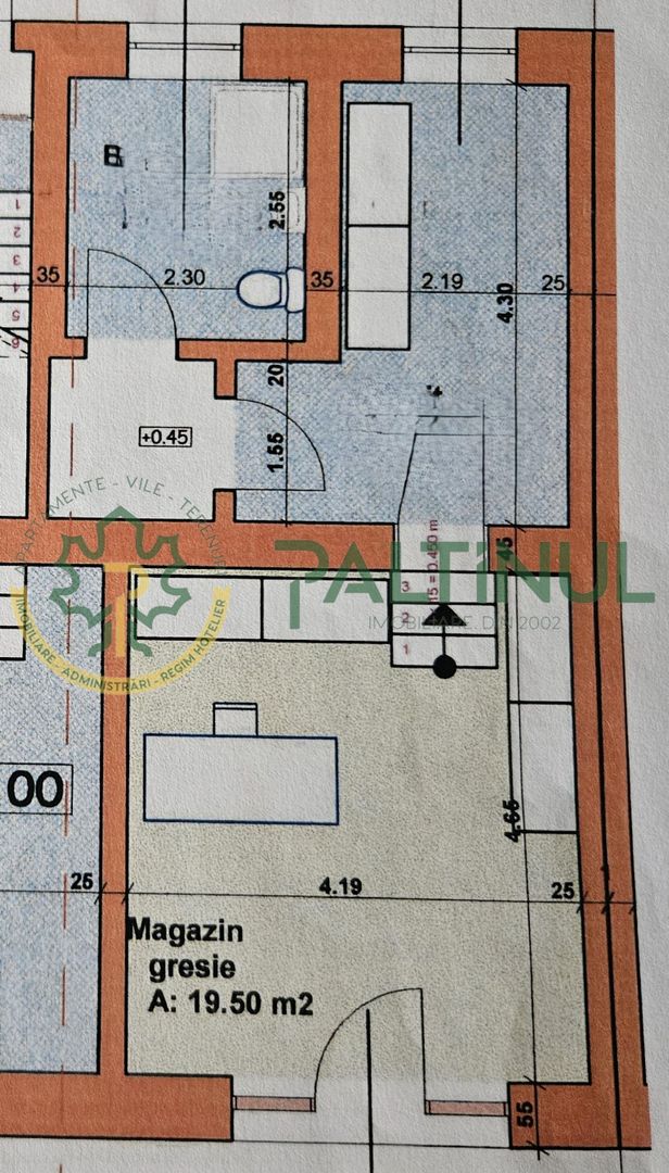 Spațiu comercial de vânzare, 36 mp, vitrină stradală – str. Rennes, Sibiu